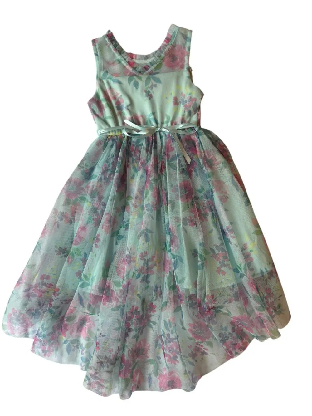 Girls Floral Zunie Dress Size XS